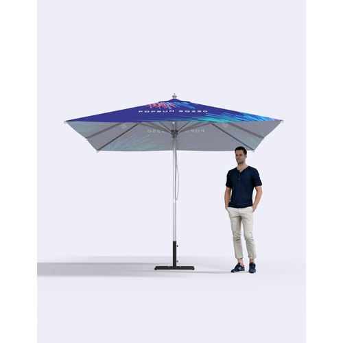 Parasol carré aluminium de 2x2m - 2