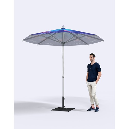 Parasol rond aluminium de 2,7m de diamètre - 2