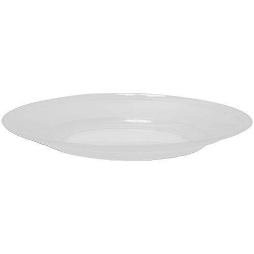 Assiette plate réutilisable givré translucide - 1