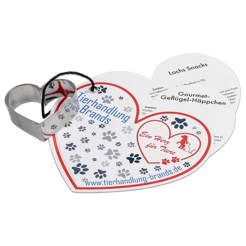 Baking-shapes with dog treat recipe book  - heart