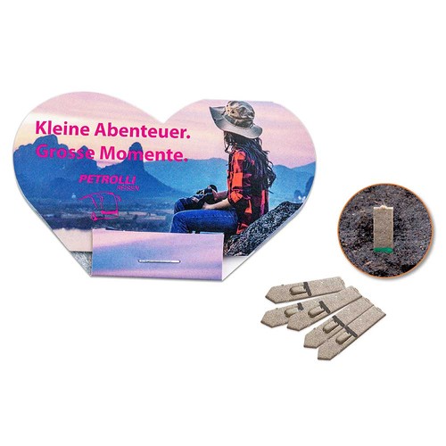 Seed-stick - heart - wild flowers mix Seed-stick - heart - wild flowers mix