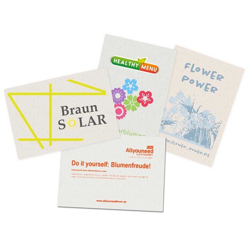 Seedpaper A6 - Flower mix, printing 4/0-c