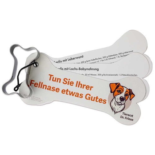 Baking-shapes with recipe book  - bone