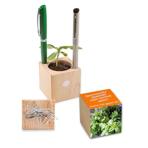 Plant-wood office with seeds - Herb-mixture