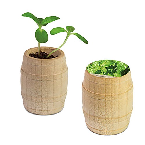 Plant-barrel with seeds - Basil