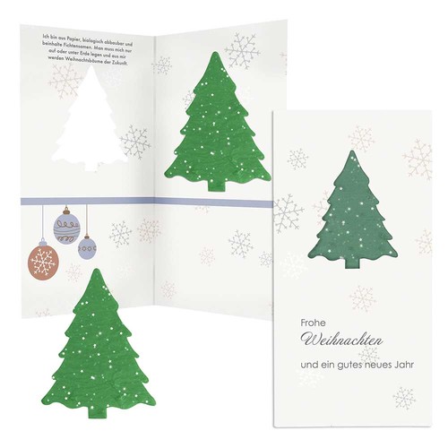 Greeting-card with seed paper fir tree – standard design