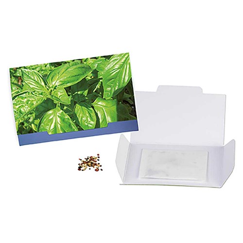 Flower-card with seeds - Basil