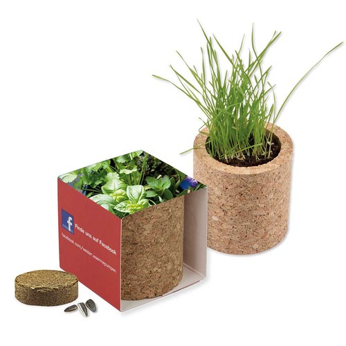 Plant-cork round with seeds - Herb-mixture