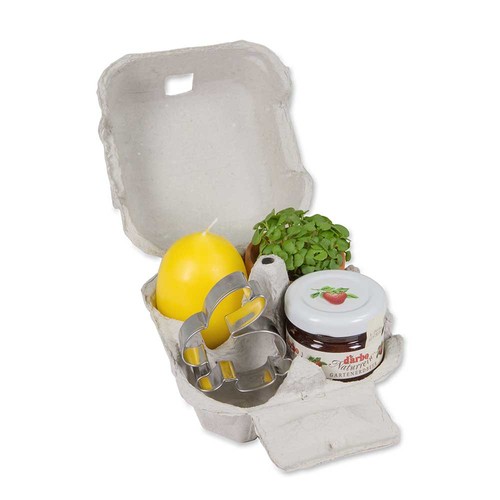 Boxed pleasure - with with plant-pot, egg-candle, baking-shape and jam