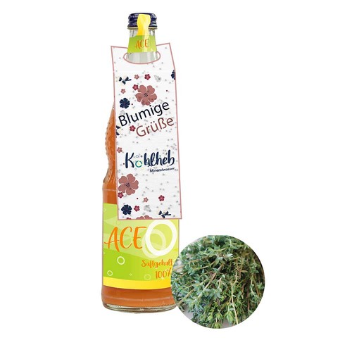 Seed paper bottle tags - Thyme, printing 4/4-c