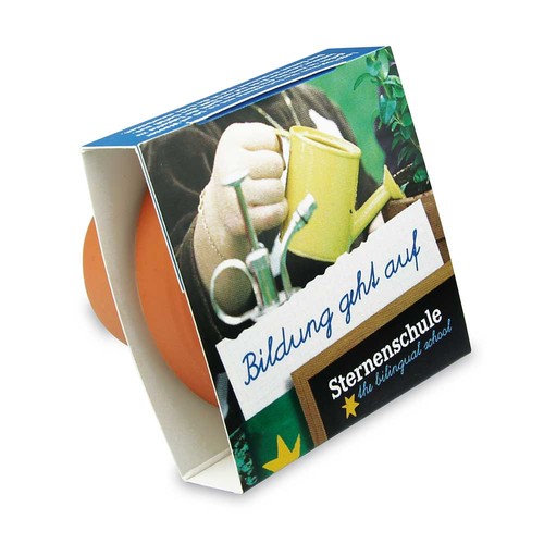 Mini logo-pot paper band with seeds - Forget-me-not Mini logo-pot paper band with seeds - Forget-me-not