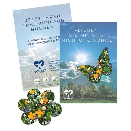 Seed-paper on A6-card - Flower