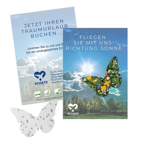 Seed-paper on A6-card - Flower Seed-paper on A6-card - Flower