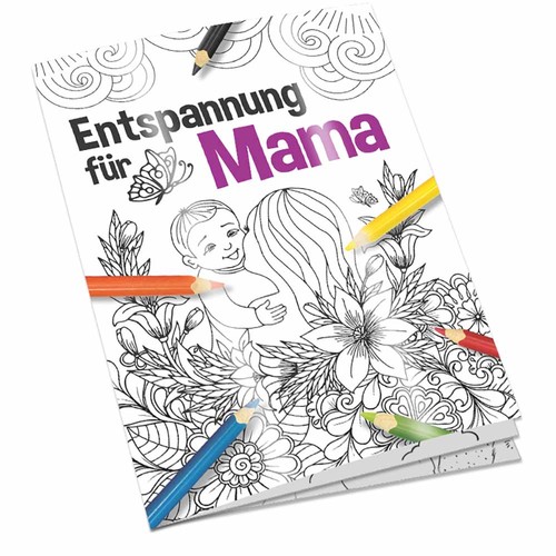 Colouring book / set A6 - relaxation for mama - Colouring set neutral Colouring book / set A6 - relaxation for mama - Colouring set neutral
