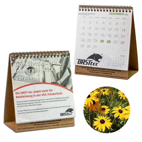 Seed paper desk calendar - Rudbeckia