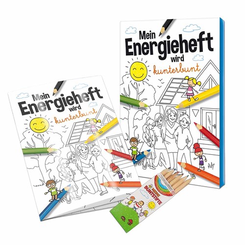 Colouring book / set A6 - Energy - Colouring set neutral