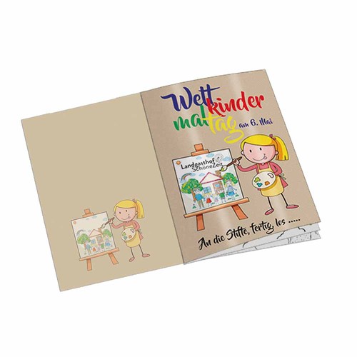 Colouring book / set A6 - come-out-and-play - Colouring book with individual front and back sides