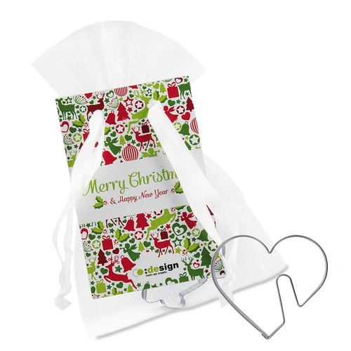 Cup baking-shapes in organza bag - cups-heart