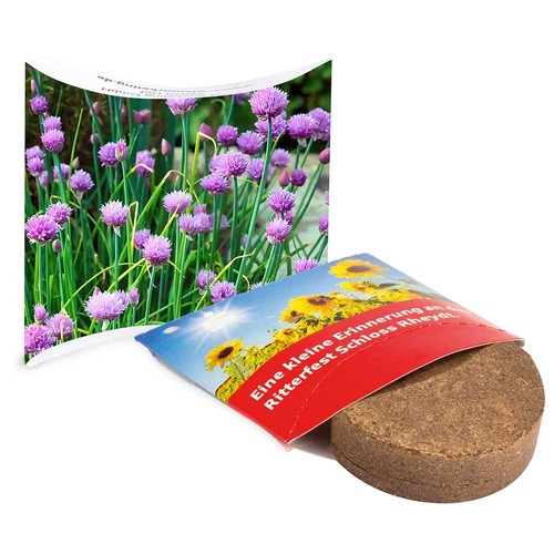 Plant-tab with seeds - chives