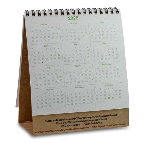 Seed paper desk calendar - tomato Seed paper desk calendar - tomato