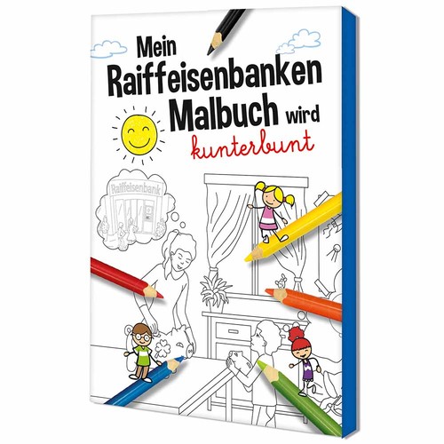 Colouring book / set A6 - Raiffeisenbanken - Colouring set neutral Colouring book / set A6 - Raiffeisenbanken - Colouring set neutral