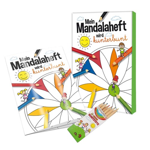 Colouring book / set A5 - Mandala - Colouring set neutral