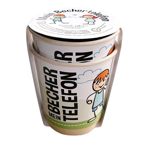 Paper cup telephone - Standard - without printing Paper cup telephone - Standard - without printing