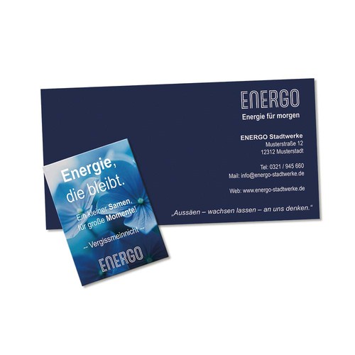 Seed-bag on advertising card - Persian clover (seeds) Seed-bag on advertising card - Persian clover (seeds)