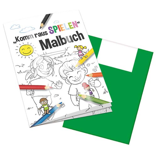 Colouring book / set A6 - come-out-and-play - Colouring book neutral
