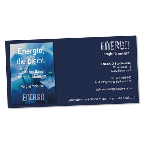 Seed-bag on advertising card - Summerflowers mix Seed-bag on advertising card - Summerflowers mix