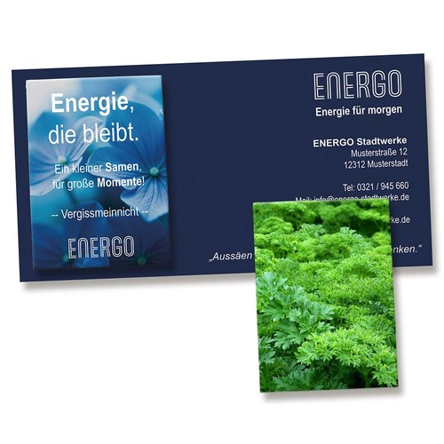 Seed-bag on advertising card - Parsley