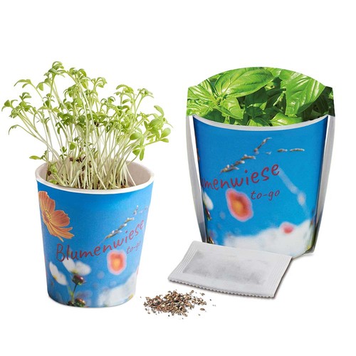 Flower meadow to-go - Basil - custom print 4/0-color
