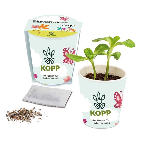 Flower meadow to-go - Forget-me-not - Custom print 4/0-c Flower meadow to-go - Forget-me-not - Custom print 4/0-c