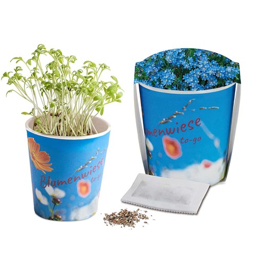 Flower meadow to-go - Forget-me-not - Custom print 4/0-c