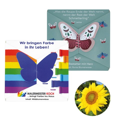 Closure – Butterfly Seed Card - Sunflower