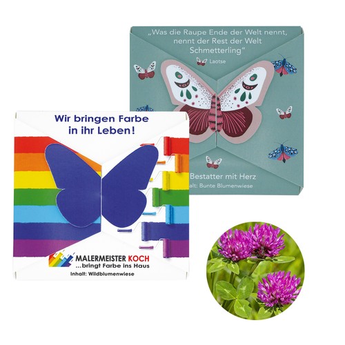 Closure – Butterfly Seed Card - Meadow clover
