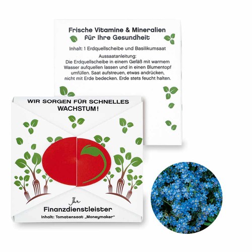 Closure – Oval Seed Card - Forget-me-not