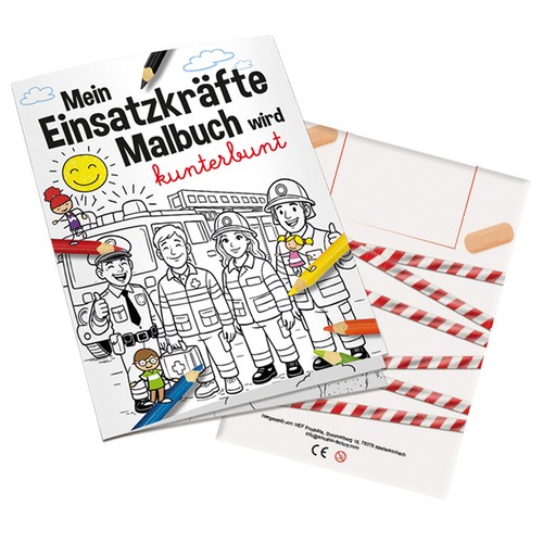 Colouring book / set A6 - Emergency services - Colouring book neutral