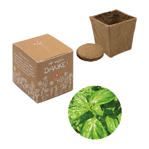 Cube Seed Planting Kit (small) - Basil