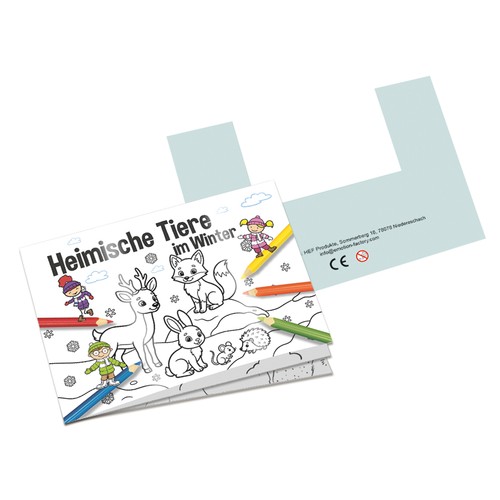 Colouring book A7 - Native animals - Colouring book neutral