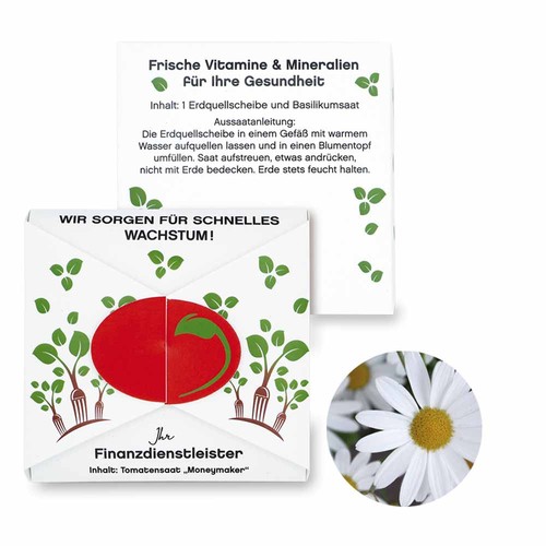 Closure – Oval Seed Card - Oxeye daisy
