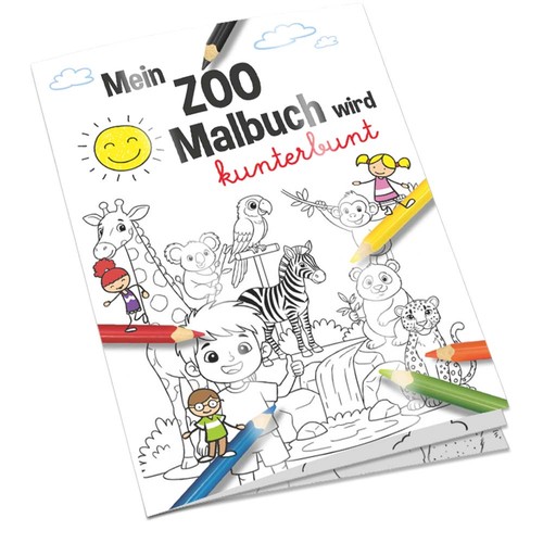 Colouring book / set A6 - Zoo - Colouring book neutral Colouring book / set A6 - Zoo - Colouring book neutral