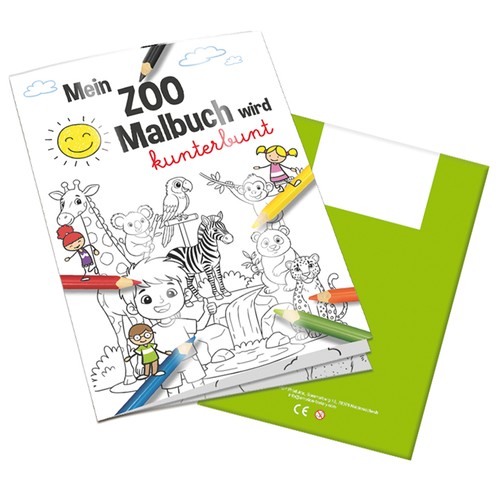Colouring book / set A6 - Zoo - Colouring book neutral