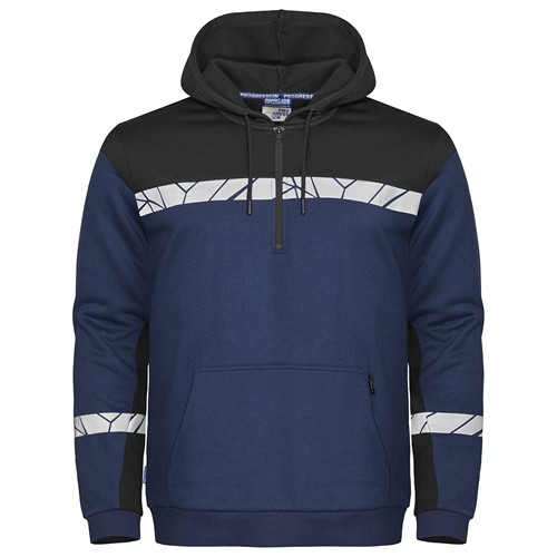 7104 PROGRESSION SWEAT A CAPUCHE HALF ZIP, Projob, SquareNuts - Mataro Advice srl