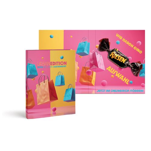 BONBONS CARAMEL CHOCOLAT STORCK RIESEN dans une carte personnalisable pliable - 2