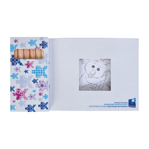 KIT COLORIAGE 6 CRAYONS 8,7 - 6