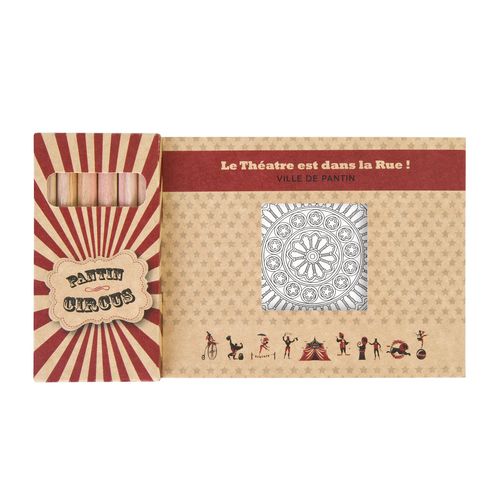 KIT COLORIAGE 6 CRAYONS 8,7 - 21