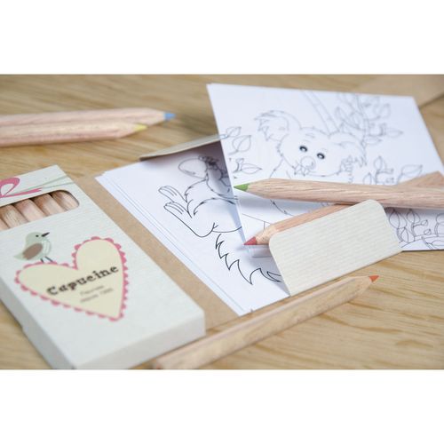 KIT COLORIAGE 6 CRAYONS 8,7 - 12