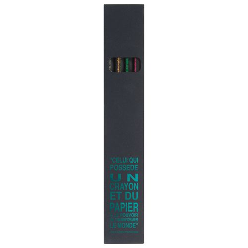 ETUI CARTON BLACK 4 CRAYONS - 4