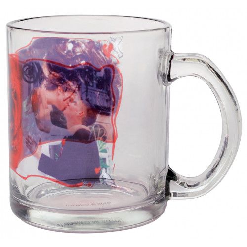 Tasse en verre transparent